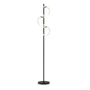 Brightech Saturn Floor Lamp, Great Living Room Decor, Tall Tree Lamp for Offices, Contemporary Lamp for Living Rooms, Standing Lamp with 3 LED Lights for Bedroom Reading