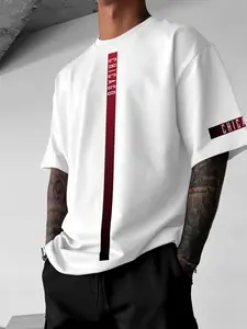 Men's Plus Size Y2K Style Short Sleeve T-Shirt, Casual Summer Fashion, Comfortable Cotton Material, Perfect for Daily Wear