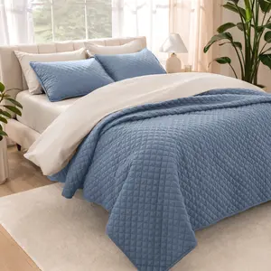 Bare Home Microfiber Oversized Quilt Set