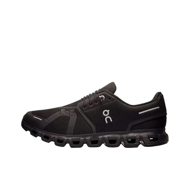 Unisex Solid Black Vintage Cloud Running Sneakers (Brand New With Matching Box) - Tear-Resistant Breathable Mesh Upper, Segmented Hollow Cushion Sole for Impact Buffering - Sports Collectibles Accessories for Fitness Training, Outdoor Hikes
