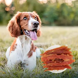 200g/400g(7.05oz/14.1oz) Chicken Jerky and Duck Jerky Dog Treats For Small, Medium, Large Dog, Made With Real Pure Chicken, Duck - Healthy, Easily Digestible, Dog Chews Long Lasting, And High Protein, Low Fat, Perfect Training Reward Snack For Dogs