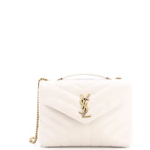 Pre-owned Yves Saint Laurent Leather Shoulder Bags Saint Laurent Loulou Shoulder Bag Matelasse Chevron Small by Rebag