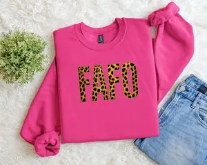 The Haley, FAFO Sweatshirt – Bold Leopard Print Statement Pullover