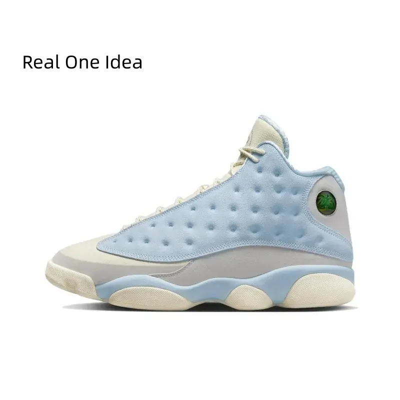 North Carolina Blue and Beige High-Top Retro Basketball Shoes with Suede and Ripstop Nylon Upper, Gum Outsole