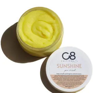C8 Cultiv8 Sunshine Turmeric Body Polishing Scrub - Natural Exfoliant for Even Skin Tone & Anti-Inflammatory Benefits - 6oz Jar