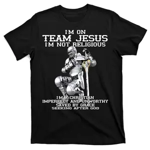 I'm On Team Jesus Christ Christian T-Shirt Menswear Top