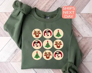 Christmas Sugar Cookie Sweatshirt, Christmas Sweatshirt, Retro Christmas Sweater, Christmas Cookies Sweatshirt, Cute Xmas Gift, Xmas Hoodie