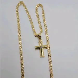 Cross small zise with  stoneFashion necklace regular style gold-plated 18"inches 24"inches