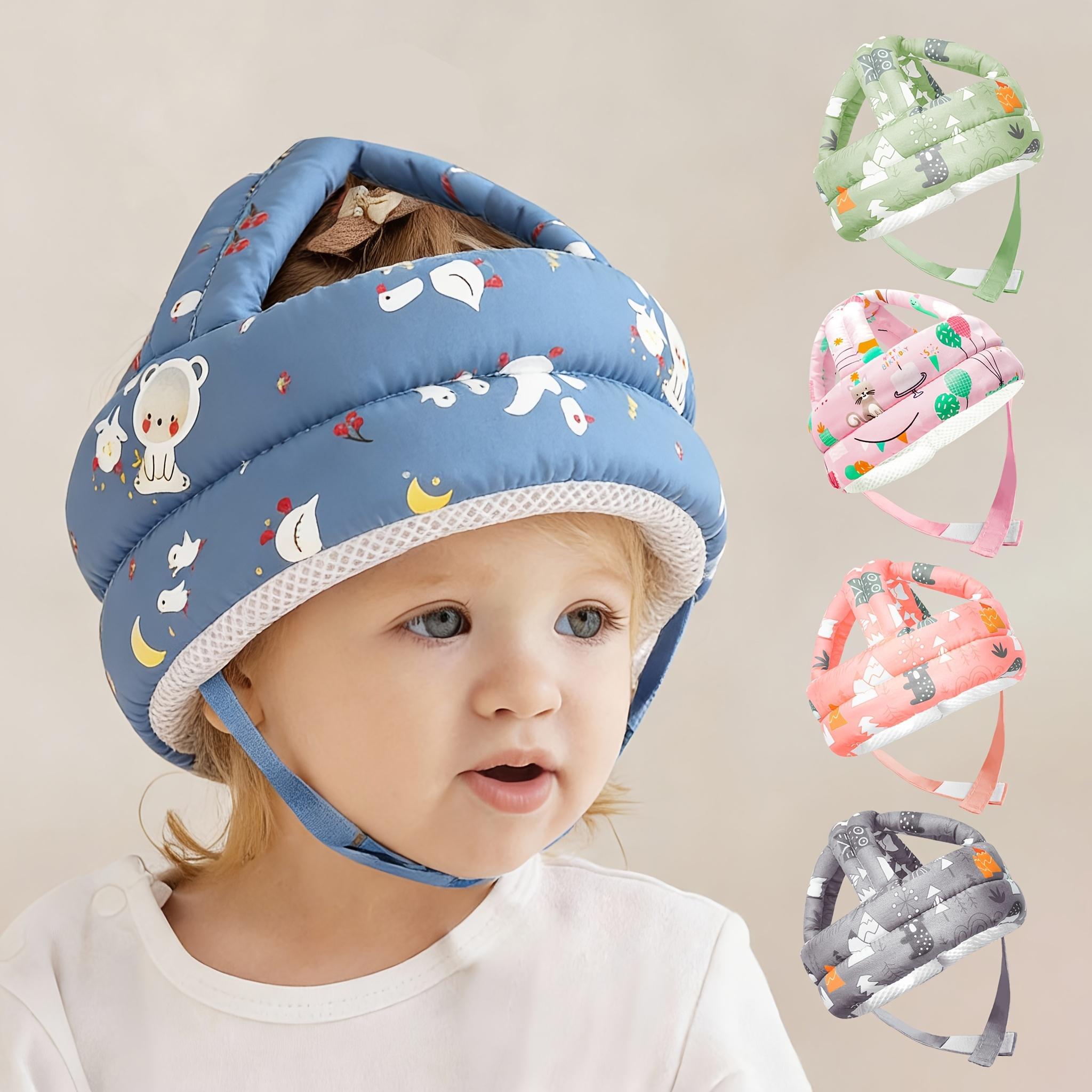 Baby Head Protector Hat - 1pc Cute Cartoon Caps with Designs, Adjustable for 6-24 Months Toddlers, Outdoor Play Walking Safety Essential, Grows with, Ideal Halloween Gift