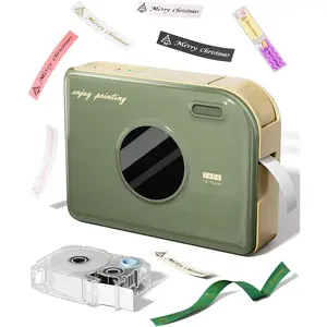 Phomemo Bluetooth Mini Label Maker Machine with Waterproof Labels  White Tape Portable Rechargeable Ribbon Printer for Gift Wrap Cloth Name