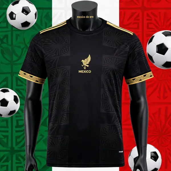 2025  Home Black Short Sleeve Soccer Jersey