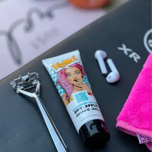 Cucumber Craze by H2NO!  A waterless shave gel for sensitive skin. No shower needed. No Mess. No Foam. No razor burn. No ingrown drama. Perfect for bikini line, legs, underarms & travel. Smooth glide. Zero mess. Shave anywhere.