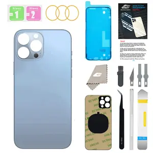 GUPFIX Back Glass Replacement for iPhone 13 Pro with Pre-Installed Adhesive & Repairing Tool Kits, Big Hole Rear Back Cover Glass Replacement