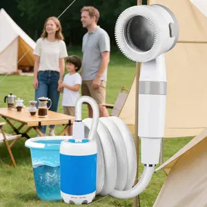 Portable Shower, Portable Camping Shower Pump, USB Rechargeable Outdoor Showers, Waterproof Electric Portable Shower, 4000mah, For Camping, Hiking, Rv & Pet Cleaning