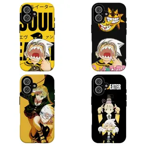FL-S0ul Eat3r Anime Aesthetic Phone Case,Soul Evans & Maka Albarn Manga Cover For iPhone 11 12 13 14 15 16 17 Air Pro Max for Samsung S26 S25 S24 S23 S22 S21 Case,Gift for hei/him/fans