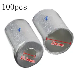 100 Pieces R12-4 Way 23mm Car Air Conditioning Fitting Hose Connector Aluminum Sleeve, Durable Automotive Parts, Easy Installation