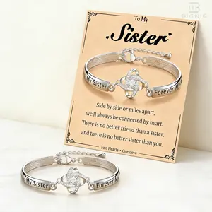 Sister Bracelet Elegant Jewelry for Women Best Friend, Birthday Graduation Gifts for your soul Sister, Suitable for Parties, Everyday Wear, Adjustable Friendship Bracelet simple inspirational Jewelry Gift for Her