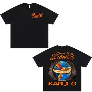 Graphic Viajando Por El Mundo Tropitour Cotton T Shirt - Unisex Oversized Streetwear Concert Music Merch - Gift For Fans