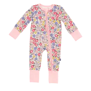 Convertible Footed Romper in Ditsy Delight