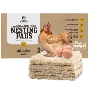 Premium Poultry 20-Pack Aspen Nesting Pads for Chicken Coop Nest Boxes, Blue
