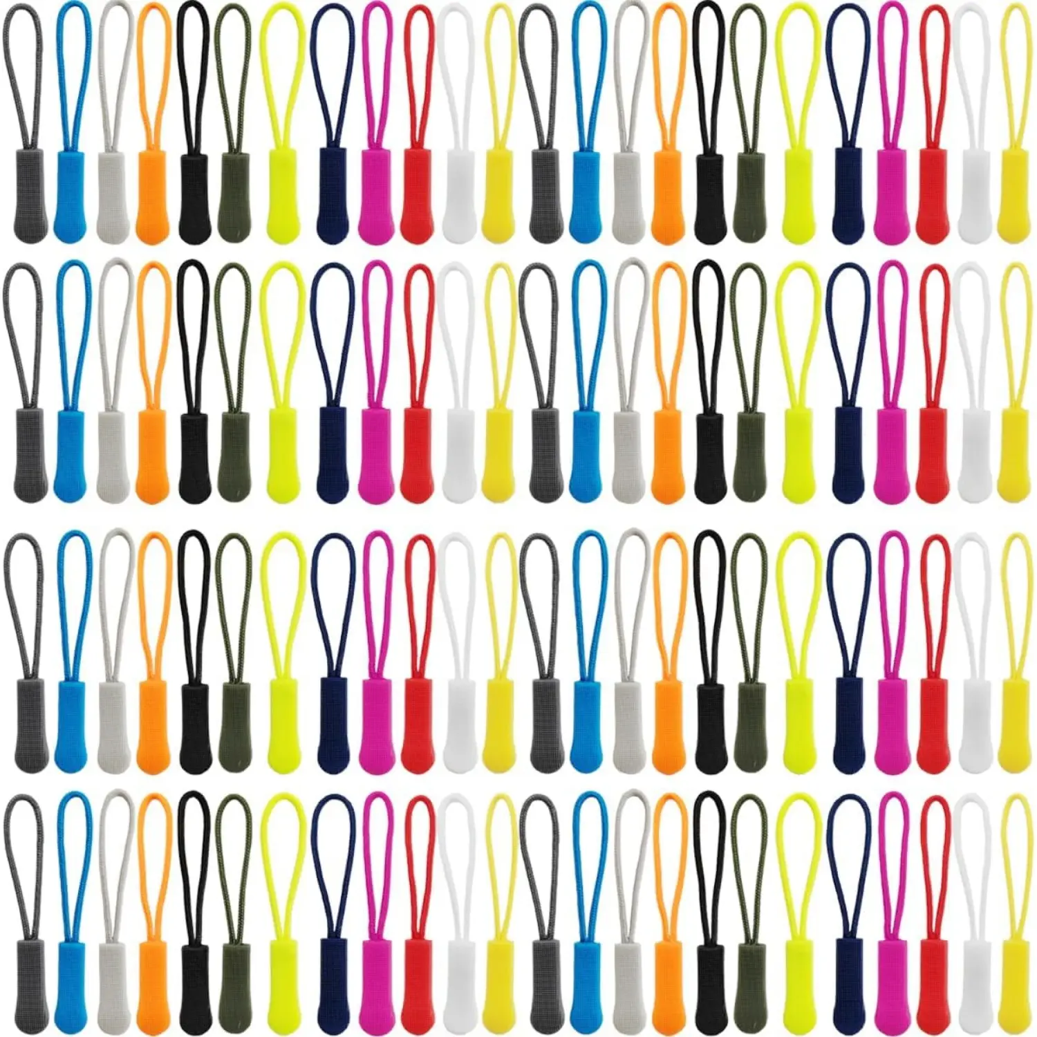 132PCS Zipper Pulls - Nylon Cord Zipper Tag Replacement for Clothes, Backpacks, Travel Case, Handbag, Purse Clothing Accessories - Home Improvement.