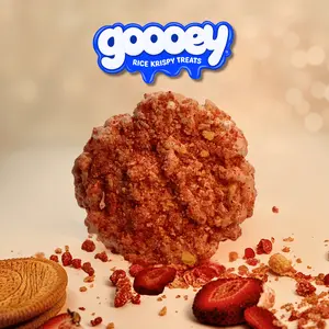 Goooey Strawberry Shortcake Rice Krispy Treat - Snack & Dessert - Unique Flavor - Ideal for a Fun Treat