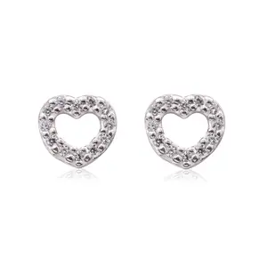 Pandora Heart Stud Earrings - 290528CZ