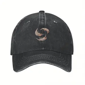 Runescape Unisex Lobster Baseball Cap - Adjustable Snap, Breathable Polyester Fiber, with Brown Lobster Pattern Design - Casual Sports Outdoor Cap