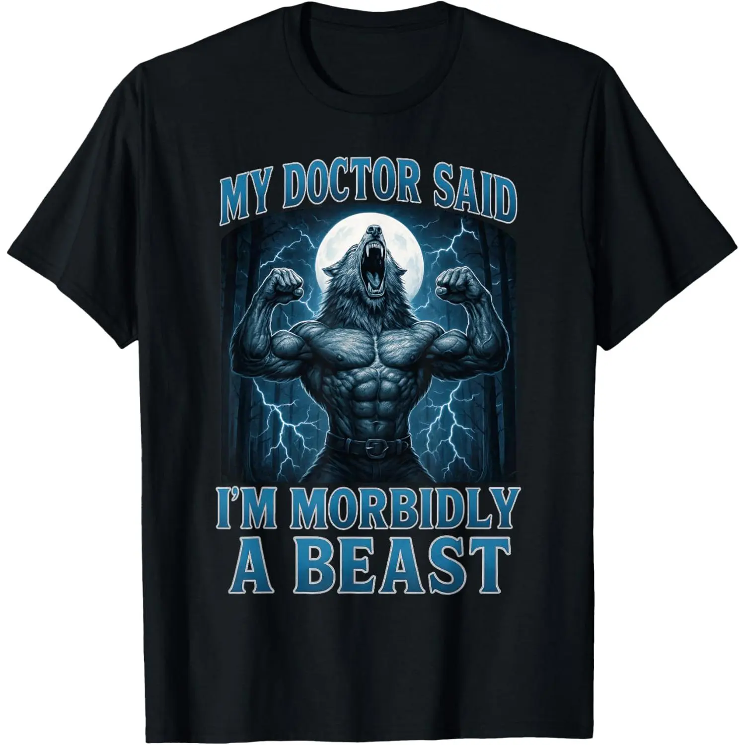 Funny Graphic Tee for Men Women Teens Alpha Wolf Beast Meme T-Shirt Women Men Unisex Cotton Clothing Streetwear