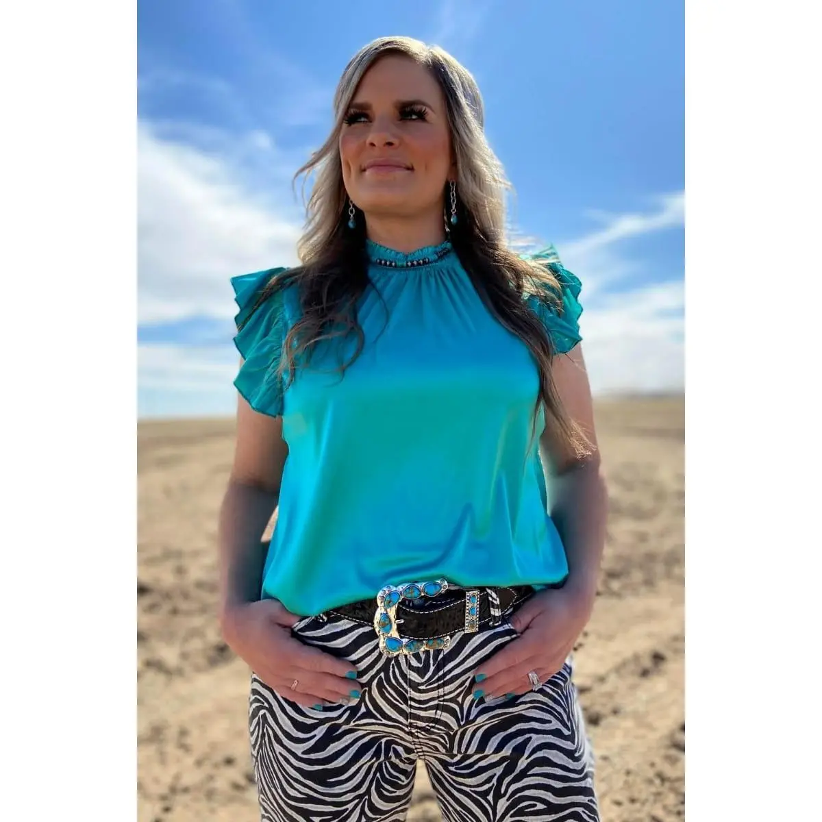 Babydoll Top Turquoise