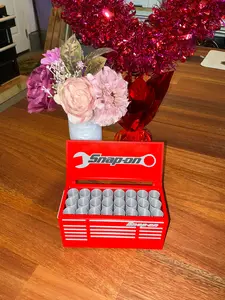 Snap-on toolbox pen holder