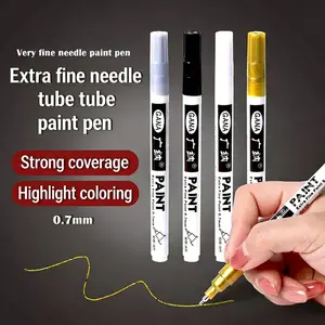 Black, White, Golden & Silver 4 Colour Paint Pen Set - 0.7Mm Fine Point, Non-Toxic, Waterproof, Permanent Markers for Cards, Posters, Rocks Cups And More