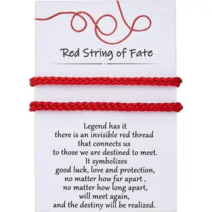 Valentines Day Gifts for Her Couples Bracelets Red String of Fate Matching Bracelets for Couples Gifts for Him and Her, Long Distance Relationship Gifts for Girlfriend and Boyfriend