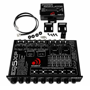 Massive Audio EQ5XP 5 Band Car Audio Parametric Equalizer Crossover Signal Processor with 6 Channels Out & 8 Volt Output Line Driver
