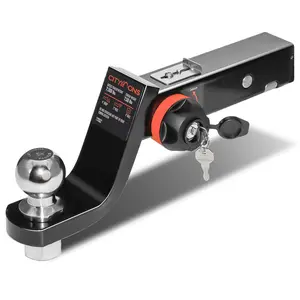 Endo-Hitch Trailer Ball Mount, Reduce Sway Anti-Rattle, 4" Drop Hitch with 2" Ball for 2" Receiver, Tow Hitch with Lock for Rv/Truck/Yachts/ATV/UTV, 7500 LBS GTW