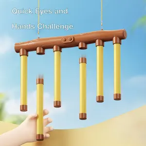 Reflective Drop Stick Challenge Game Set, Family Fun Game, Hand-Eye Coordination Training Toy, Speed Test for Kids & Adults, Perfect Christmas Gift