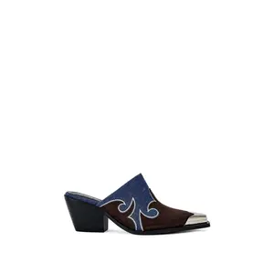 CECILY-DENIM BLOCK MULE