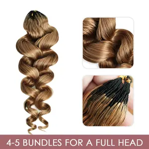 [Live Only] Lwigs New Arrival Loose Body Wave Peek-a-boo Mix Color Human Hair Knotless Bohemian Braids, 50 Strands Per Pack，#Summervibe#LwigsCrochetNewArrivals