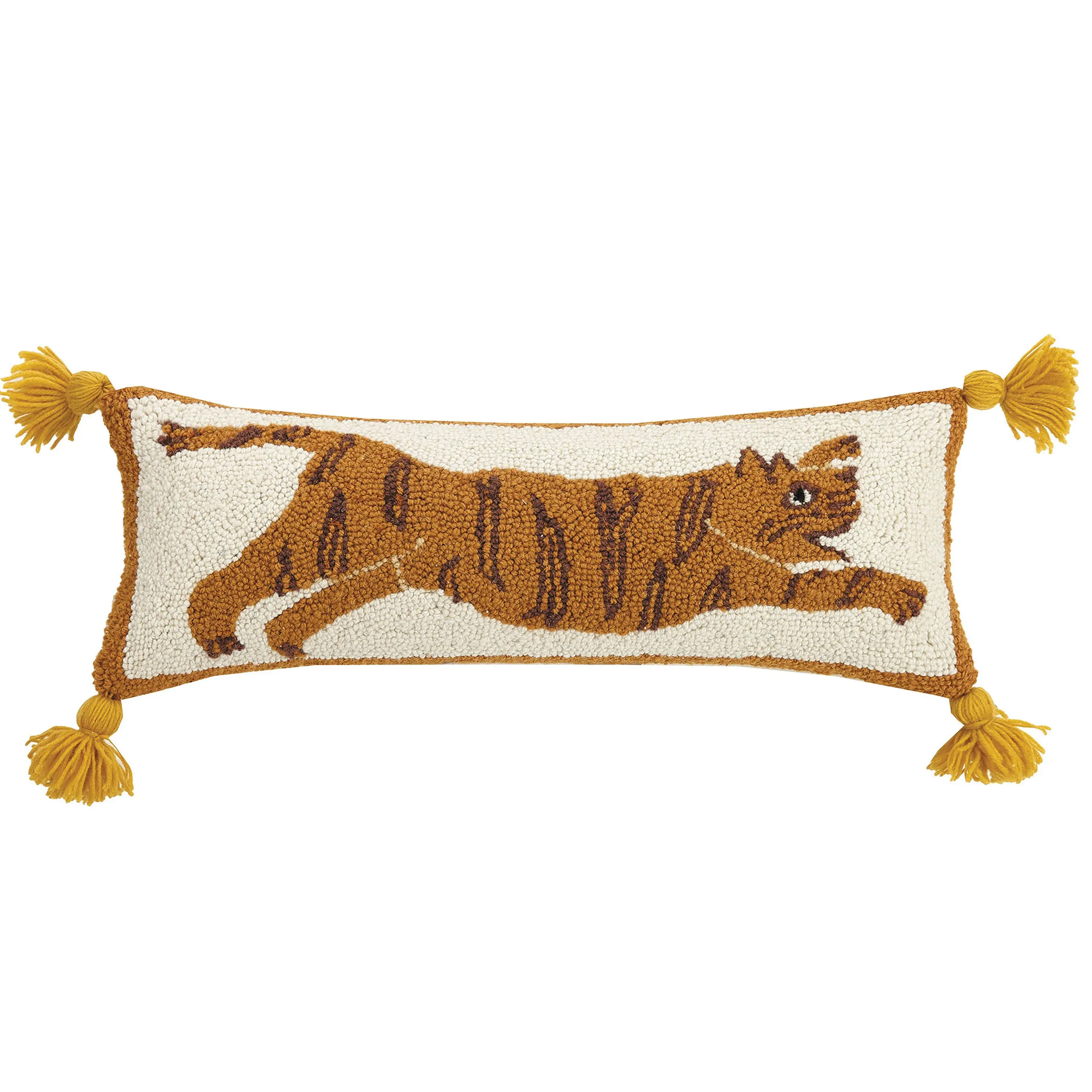 Tiger Pom Pom Throw Pillow