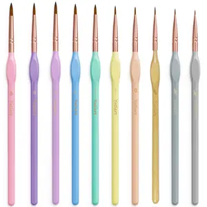 Precision Miniature Paint Brush Set - Ideal For Precision Detailing, Detailed Artwork, Crafts, And Collectibles | Versatile For Acrylic, Watercolor