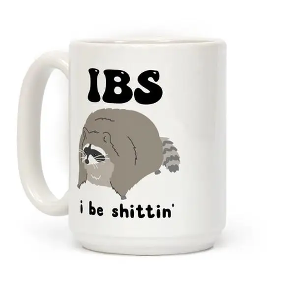 IBS Raccoon Ceramic Coffee Mug – Reusable, Washable Office Drinkware for Coffee, Tea & Beverages