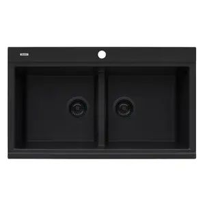 34 inch Topmount Workstation Ledge Granite Composite Kitchen Sink