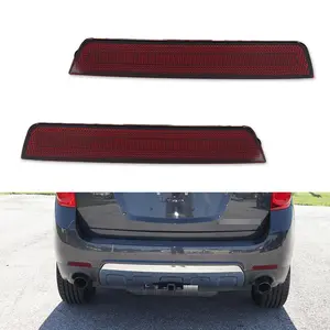 2pcs Red Lens Rear Bumper Bar Reflector lamps Light Kit For 2010 2011 2012 2103 2014 2015 2016 2017 Chevrolet Equinox,Replace OEM 25809862, GM1185110, 25803057, GM1184110