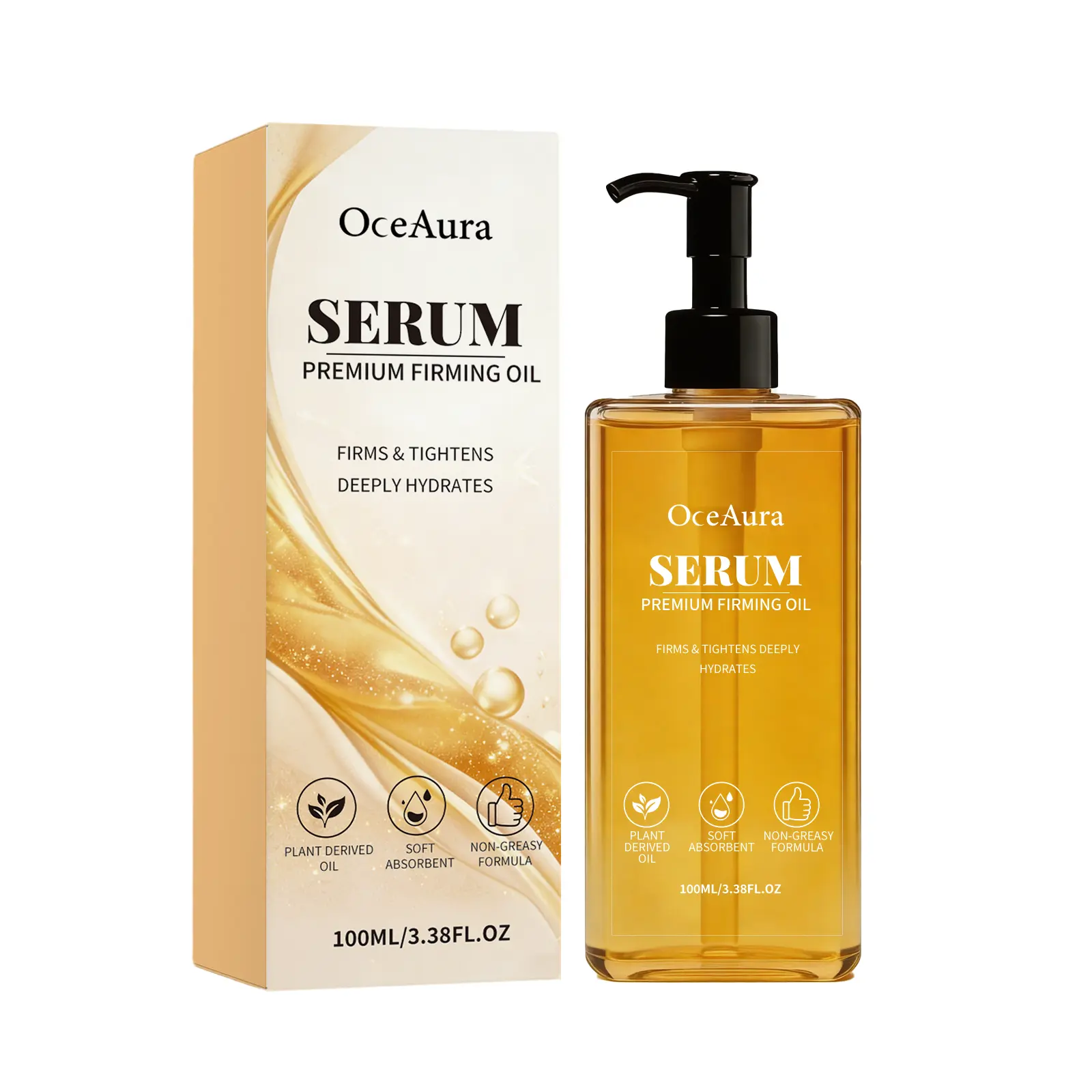 Collagen Firming Body Oil – Plant-Derived Anti-Aging Hydrating Serum, Firms Tightens Deeply Moisturizes, Absorbent Non-Greasy Soft Skin Care for All Types 100ml