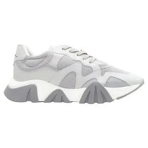 Pre-owned Versace Men's Versace Squalo leather mesh sneakers by Rebag