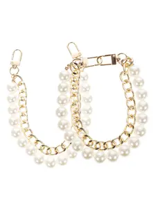 Elegant Two-Piece Pearl Handbag Set, Commuter Style Versatile Shoulder Bag with Decorative Chain, Trendy Accessory for Women