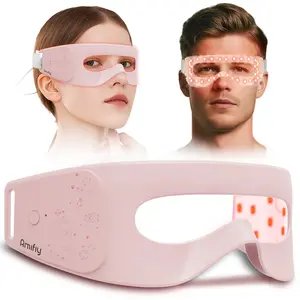 Amifiy 3-Minute Red Light Eye Mask, Around-Eyes Light Therapy & Eye Massager for Men and Women, Helps Reduce Puffiness, Dark Circles and Fine Lines