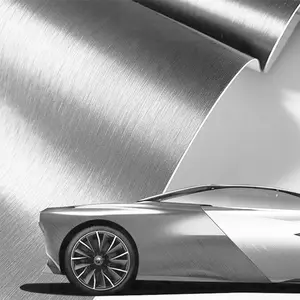 Brushed Aluminum Silvery Vinyl Wrap Film With Air Release Self Adhesive DIY Car Motorcycle furniture Sticker Decal