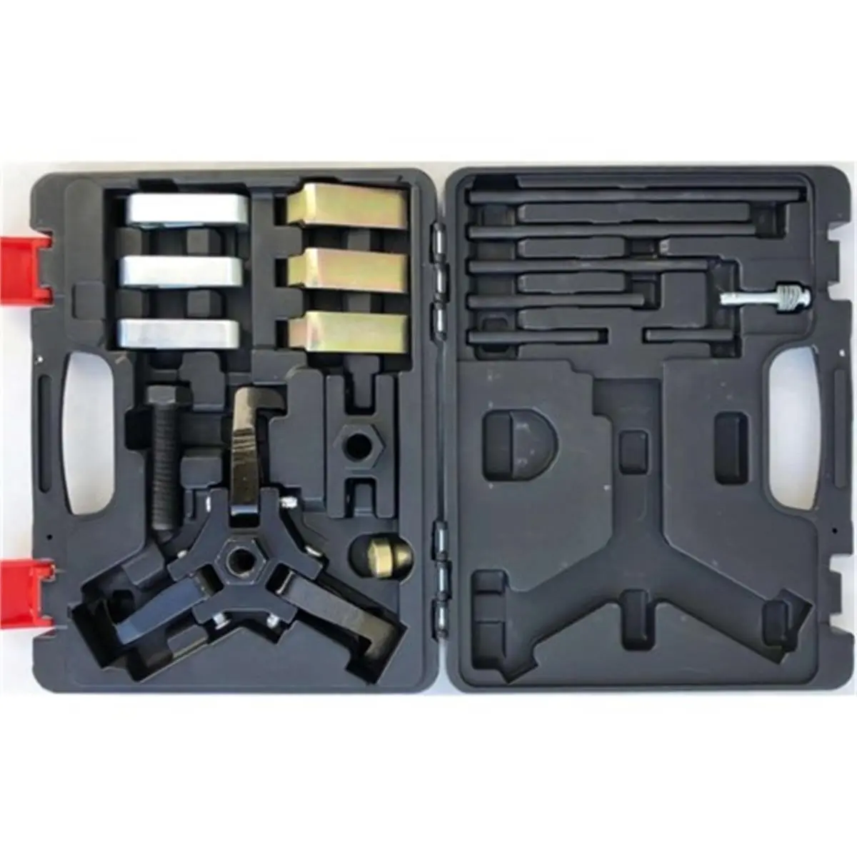 Schley Products SCH18000 Master Pulley Puller Kit Toolset - Award-Winning Design, 7 lbs, Pins, Hub with Side Turn Legs, Includes Extras, Compatible with 2018 5.0 Mustang Coyote, 3.0 Duratec Motors, GM Spark