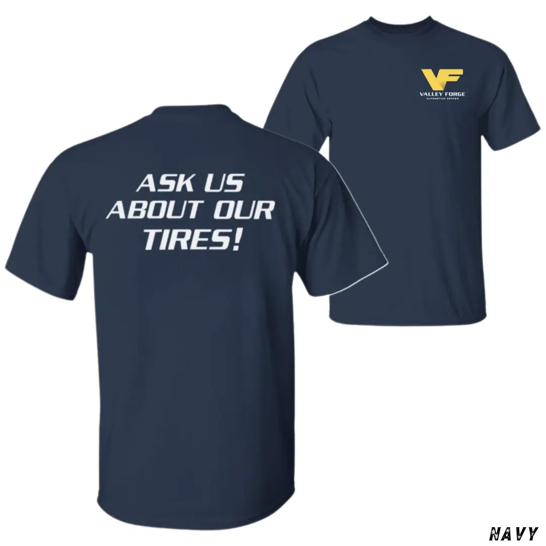 Valley Forge Automotive Center 2.0 T-Shirt, Bold Graphic Tee, Soft Cotton Unisex Shirt, Automotive Apparel for Men & Women, Funny Tire Shop Gift